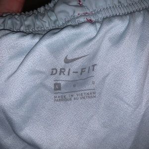 Nike pink and blue athletic shorts